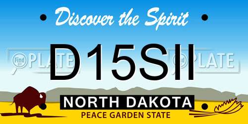 D15SII North Dakota License Plate