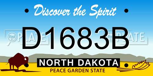 D1683B North Dakota License Plate