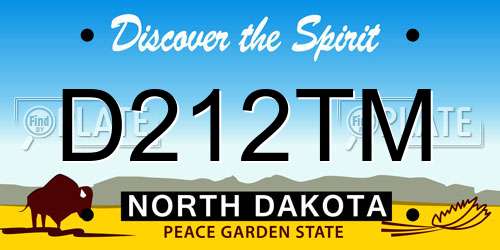D212TM North Dakota License Plate