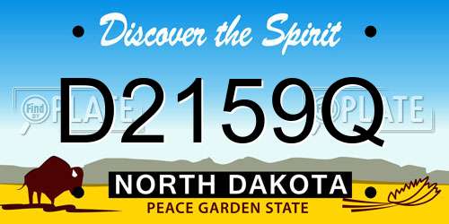 D2159Q North Dakota License Plate