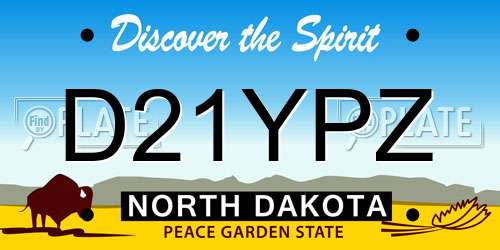 D21YPZ North Dakota License Plate
