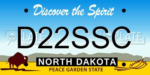 D22SSC North Dakota License Plate