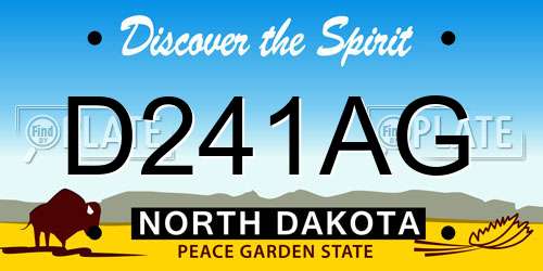 D241AG North Dakota License Plate