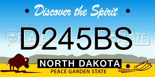 D245BS North Dakota License Plate
