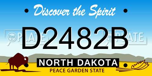 D2482B North Dakota License Plate