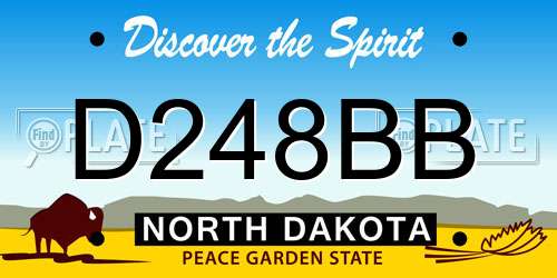 D248BB North Dakota License Plate