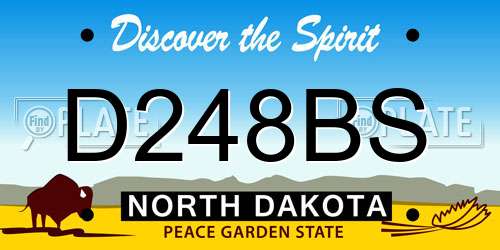 D248BS North Dakota License Plate
