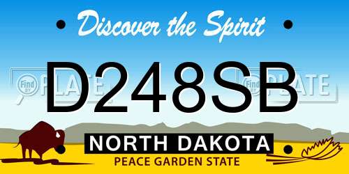 D248SB North Dakota License Plate
