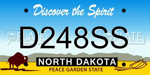 D248SS North Dakota License Plate