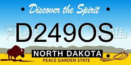 D249OS North Dakota License Plate
