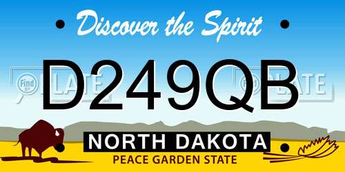 D249QB North Dakota License Plate
