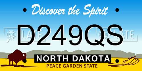 D249QS North Dakota License Plate