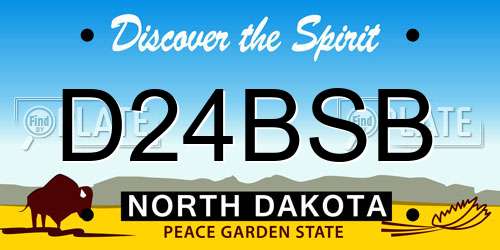 D24BSB North Dakota License Plate