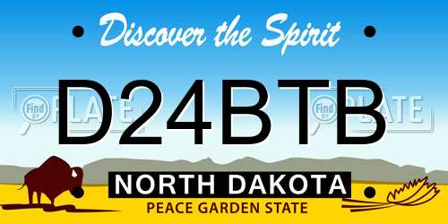 D24BTB North Dakota License Plate