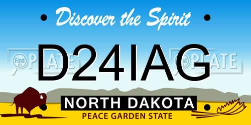 D24IAG North Dakota License Plate