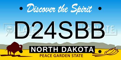 D24SBB North Dakota License Plate