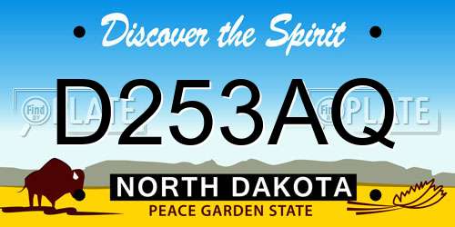 D253AQ North Dakota License Plate