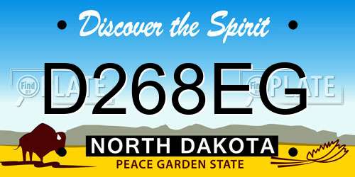 D268EG North Dakota License Plate