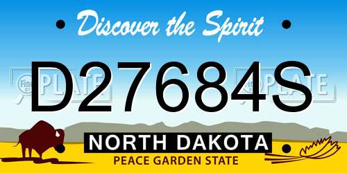 D27684S North Dakota License Plate
