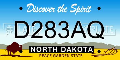 D283AQ North Dakota License Plate