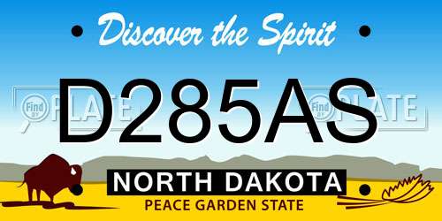D285AS North Dakota License Plate