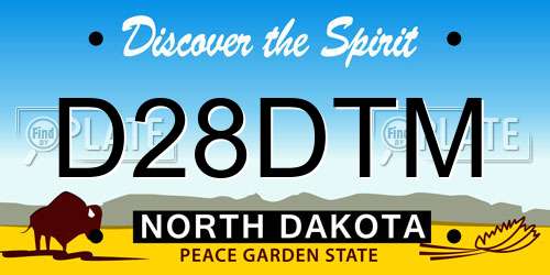 D28DTM North Dakota License Plate