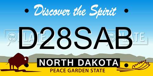D28SAB North Dakota License Plate