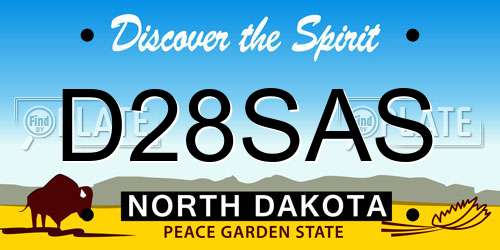 D28SAS North Dakota License Plate