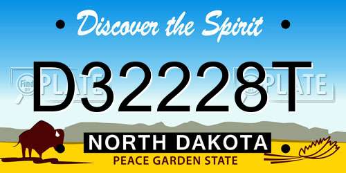 D32228T North Dakota License Plate