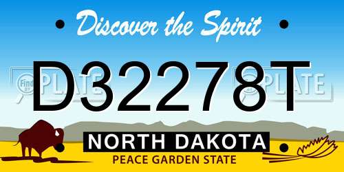 D32278T North Dakota License Plate