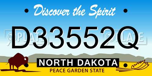 D33552Q North Dakota License Plate