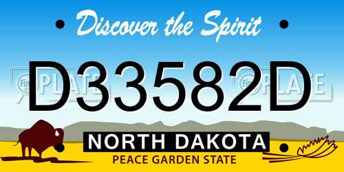 D33582D North Dakota License Plate