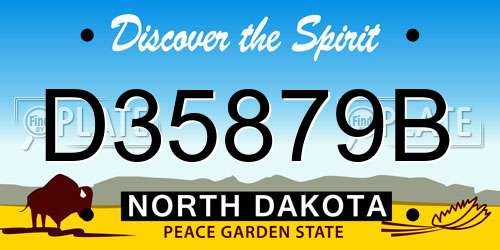 D35879B North Dakota License Plate