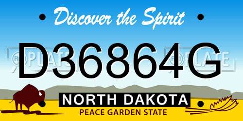 D36864G North Dakota License Plate