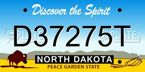 D37275T North Dakota License Plate