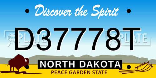 D37778T North Dakota License Plate