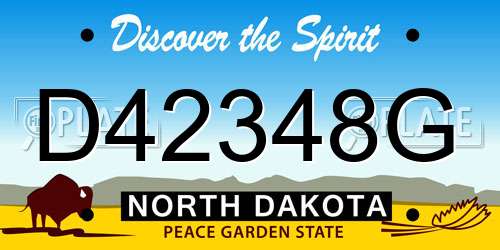 D42348G North Dakota License Plate