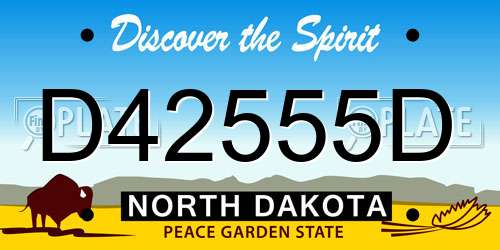 D42555D North Dakota License Plate