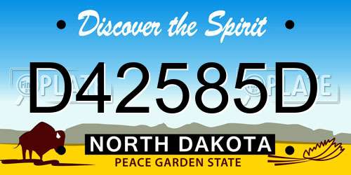 D42585D North Dakota License Plate