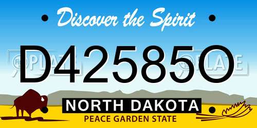 D42585O North Dakota License Plate