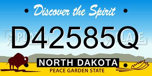 D42585Q North Dakota License Plate