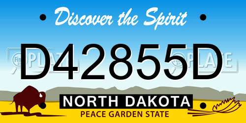D42855D North Dakota License Plate