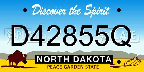 D42855Q North Dakota License Plate