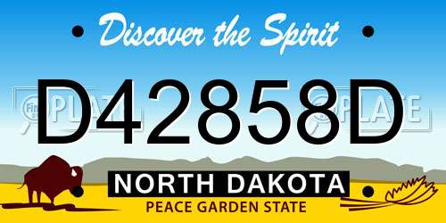 D42858D North Dakota License Plate