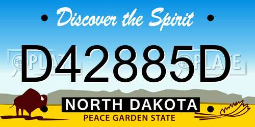 D42885D North Dakota License Plate