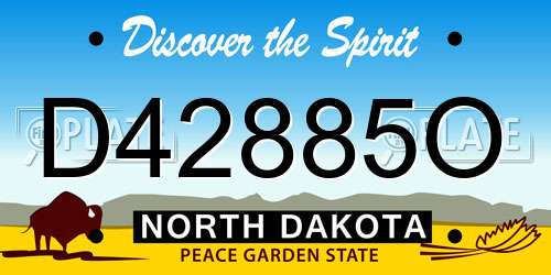 D42885O North Dakota License Plate