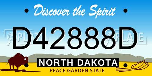 D42888D North Dakota License Plate
