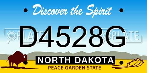 D4528G North Dakota License Plate