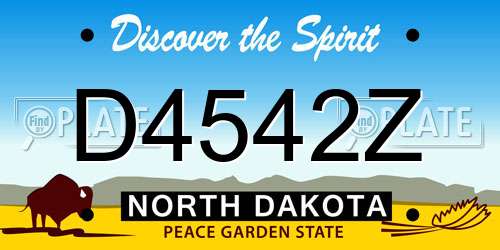 D4542Z North Dakota License Plate