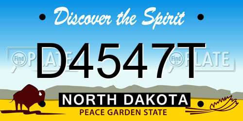 D4547T North Dakota License Plate
